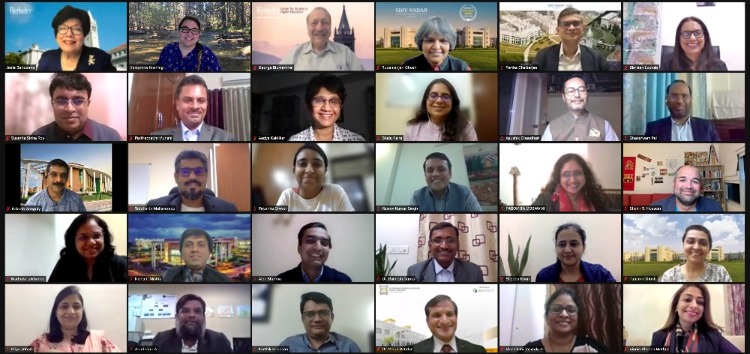 Academic leaders at the CSHE-Berkeley and Shiv Nadar University Executive Leadership Academy